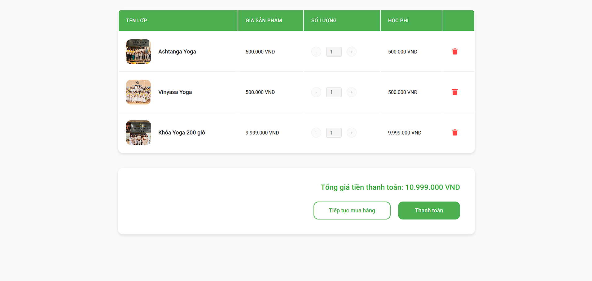 Cart Page